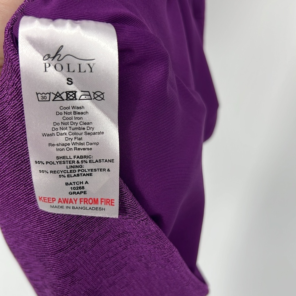 Oh Polly NWT Damia Cut-Out Bandeau Mini Dress in Grape small - Picture 6 of 8